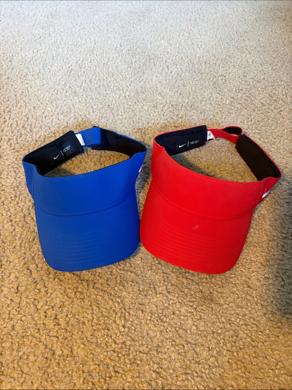 Nike Blue and Red Performance Visors - Pair